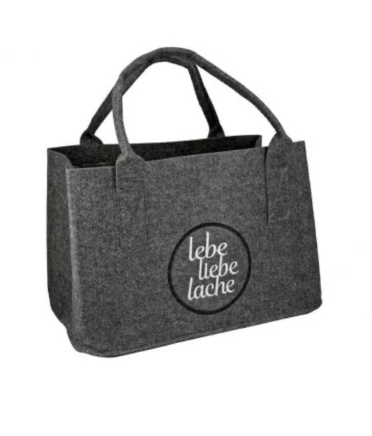 Filztasche Lebe Liebe Lache