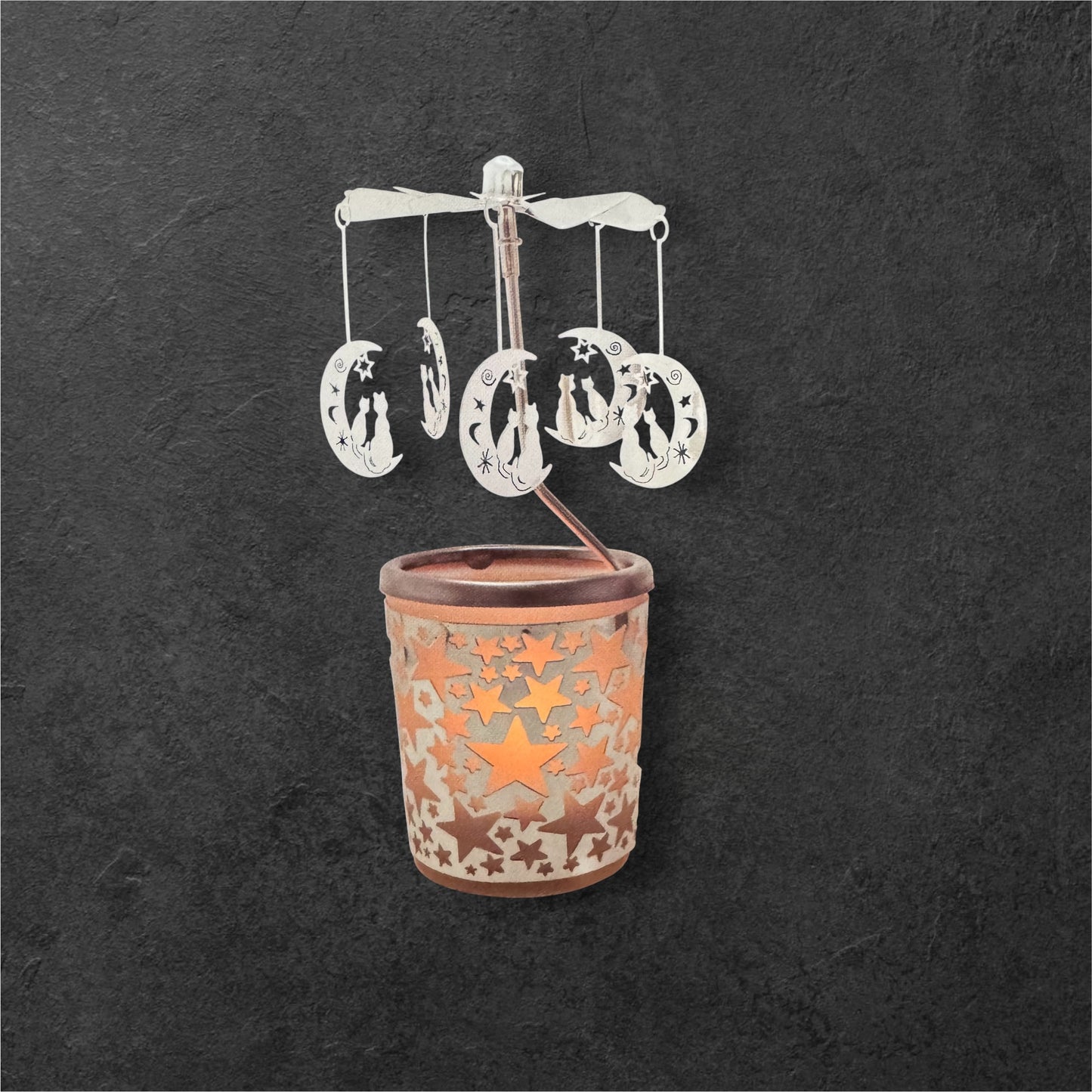 Windlicht Katze Moon