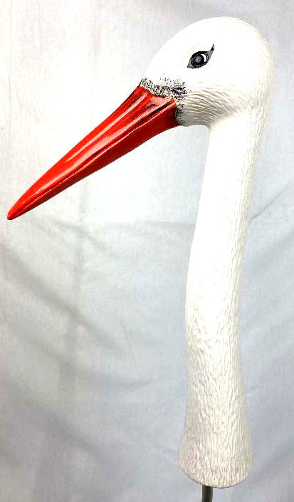 Keramik Storch Mini mit Stab