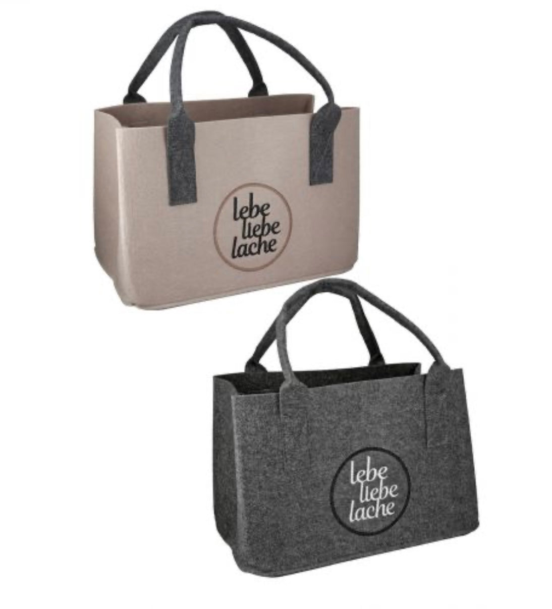Filztasche Lebe Liebe Lache
