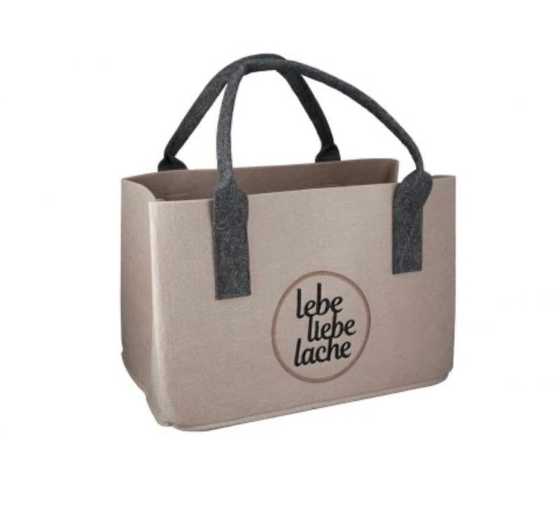 Filztasche Lebe Liebe Lache
