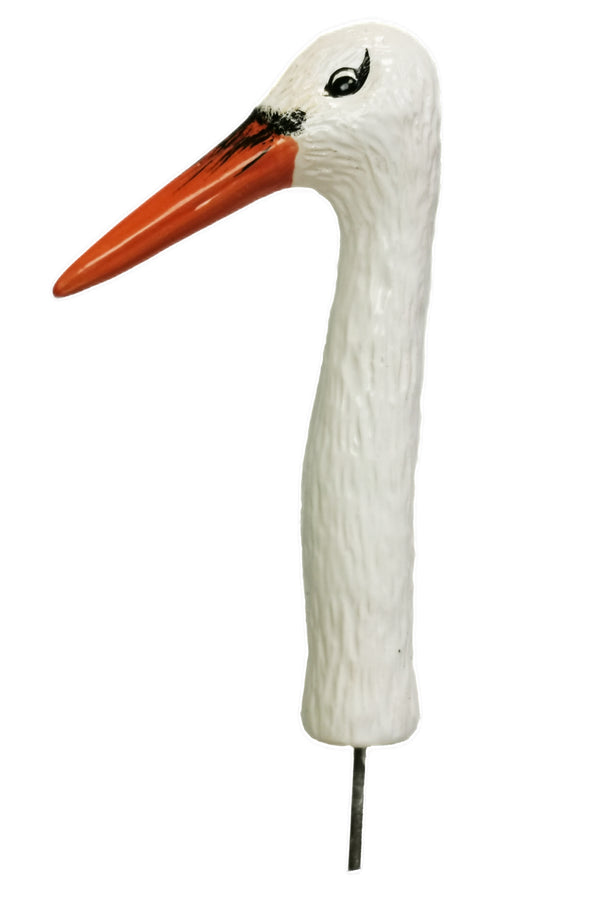 Keramik Storch Mini mit Stab