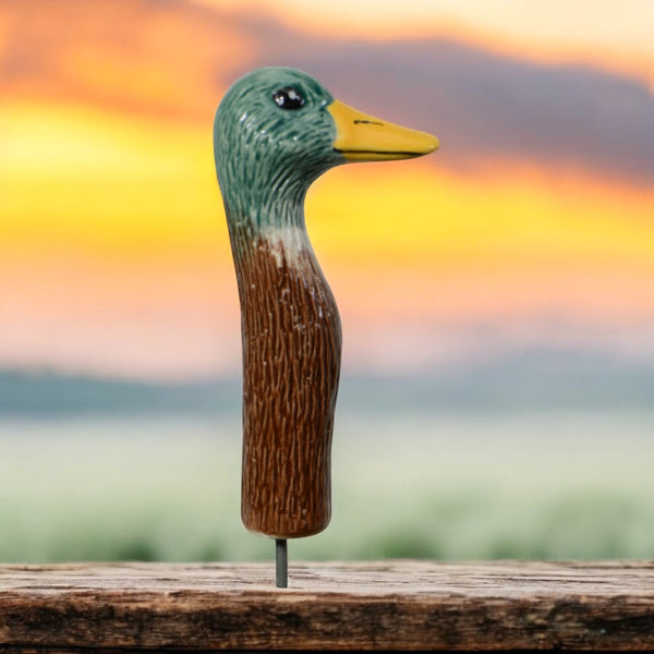Keramik Ente Mini mit Stab