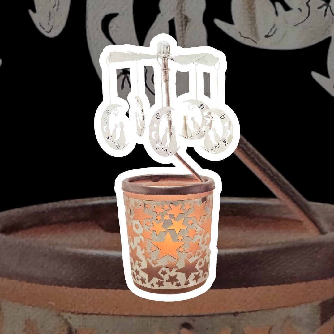 Windlicht Katze Moon