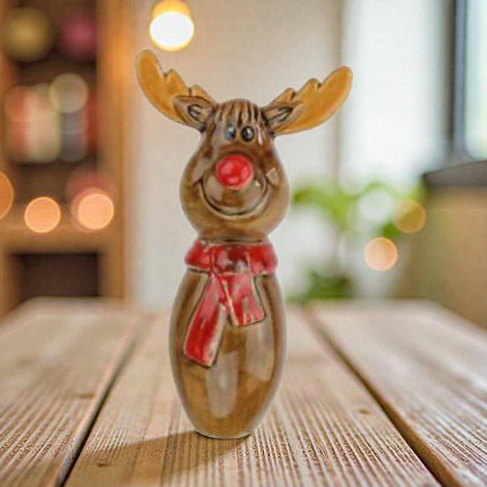 Keramik Elch mit Schal für Stab